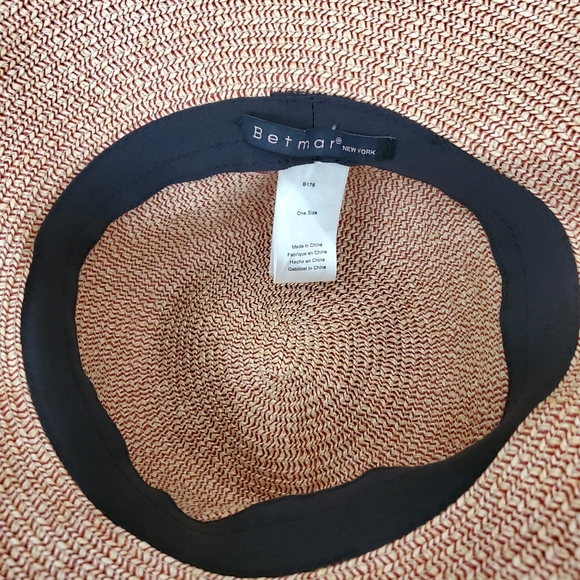 ❤️Last Chance !!Betmar New York Gossamer Packable Straw Sun Hat - Picture 6 of 9